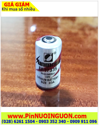 Pin Sunmoon ER17335, Pin nuôi nguồn Sunmoon ER17335 lithium 3.6v 2/3A 2100mAh (17mmx33mm) chính hãng 